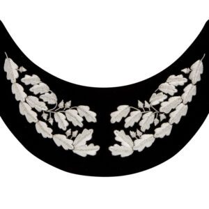 COAST GUARD ADMIRAL AUXILARY 53209 SILVER HAND EMBROIDERED CAP PEAK