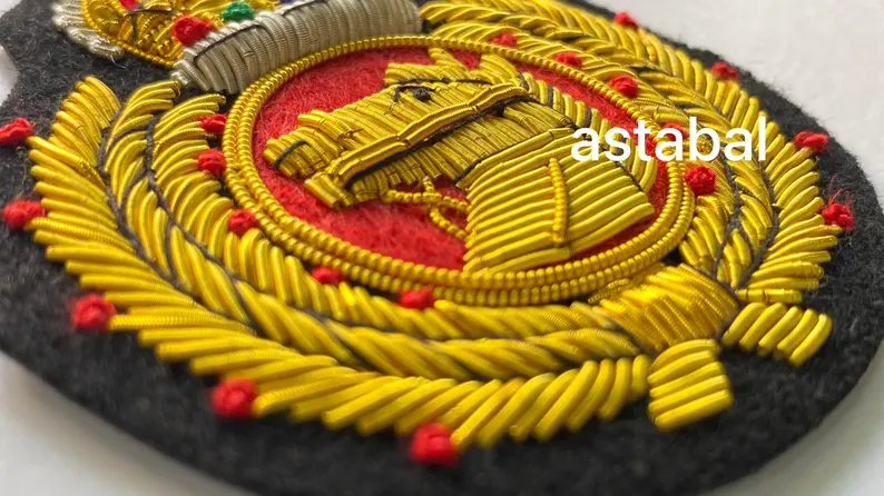 Vintage Horse Blazer Badge Bullion Wire Hand Embroidered Royal Blazer Patch , Sew on, Pocket size - Image 2