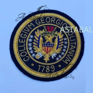 Georgetown Hand Embroidered Bullion Wire Badge , Georgetown University Patch, sew on , pocket size
