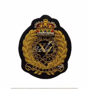 American Classic Vintage Blazer Badge Bullion Wire Hand Embroidered Royal Blazer Patch , Sew on, Pocket size