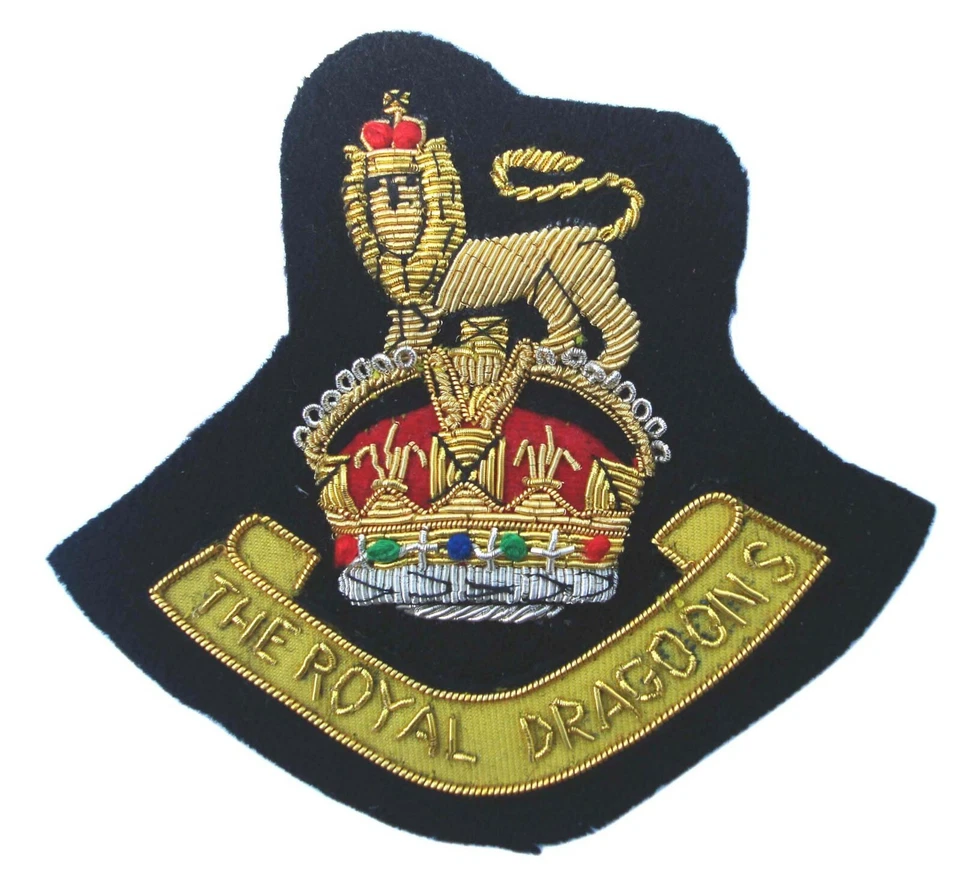 1st Royal Dragoons, Blazer Badge Wire Bullion