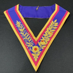 Mark Grand Rank Full Dress Collar Hand Embroidered Masonic Collar Bullion Collar