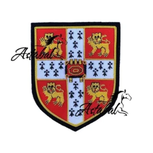University of Cambridge Blazer Badge Bullion Wire Hand Embroidered Royal Blazer Patch , Sew on, Pocket size