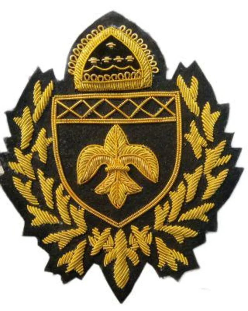 Vintage Hand Embroidered Bullion Wire Blazer Badge, Sew on, Pocket Size, for coat jeans ets - Image 3