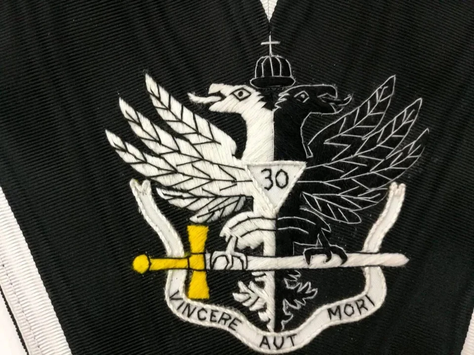 30th Degree Scottish Rite Collar - Templar Cross & Bicephalic Eagle - Image 3