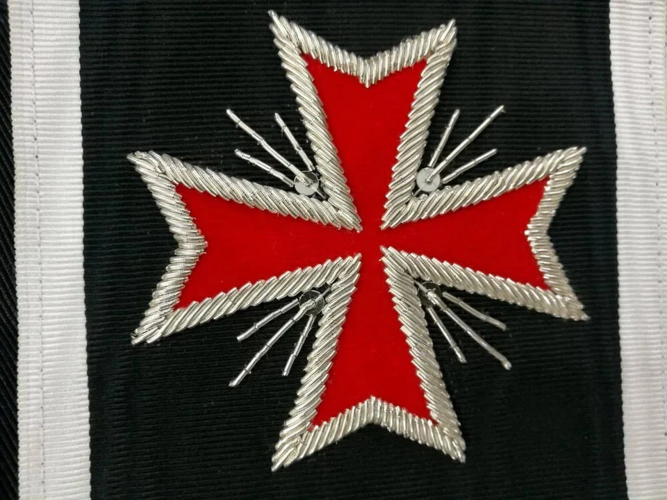 30th Degree Scottish Rite Collar - Templar Cross & Bicephalic Eagle - Image 4