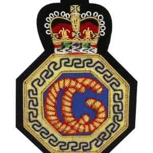 Coastguard Hand Embroidered Bullion Wire Blazer Badge, Sew on, Pocket Size,