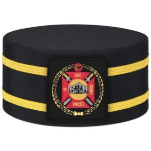 Sir Knight Knights Templar Commandery Fatigue Cap-Silver-With Cap Case Freemason