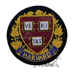 Harvard University Hand Embroidered Bullion Wire Blazer Badge ,Harvard University patch, sew on , pocket size