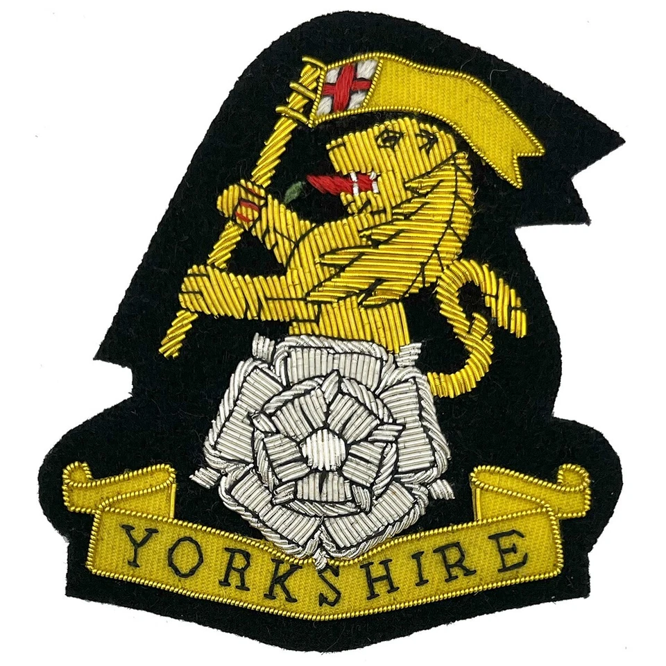 Yorkshire Regiment Wire Embroidered Bullion Blazer Badge - British Army Military