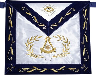 limited Premium Masonic Past Master Apron Blue Lodge – Lambskin Leather (Hand Embroidered)
