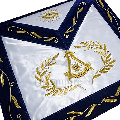 limited Premium Masonic Past Master Apron Blue Lodge – Lambskin Leather (Hand Embroidered) - Image 5