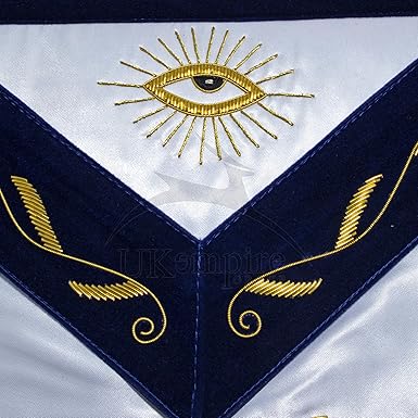 limited Premium Masonic Past Master Apron Blue Lodge – Lambskin Leather (Hand Embroidered) - Image 2