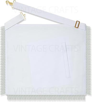 Masonic Master Grand Blue Lodge Collar and Apron Set Embroidered Freemason Regalia with Gold-Plated Square and Compass Design - Image 4