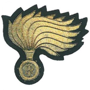 FIAMMA RICAMATA ORO CON 13 PUNTE DA MARESCIALLO E UFFICIALI CARABINIERI